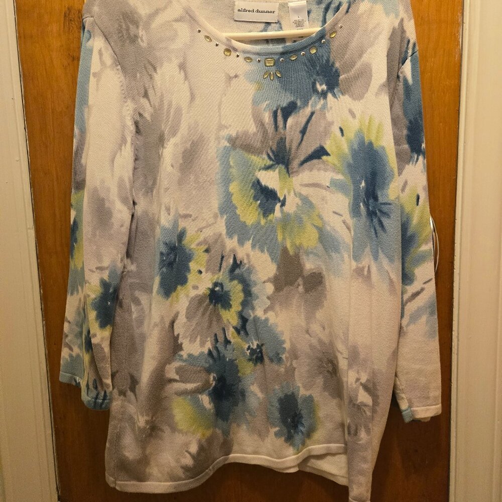 Alfred Dunner 3/4 sleeve light-weight Sweater (L)